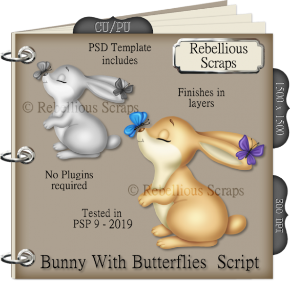 Bunny With Butterflies Script - Click Image to Close