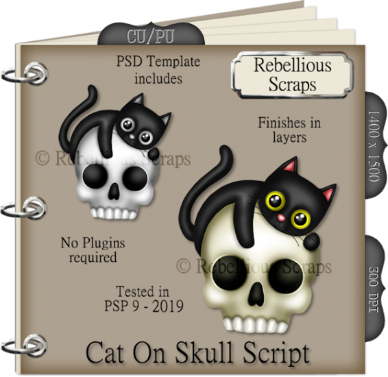 Cat On Skull Script - Click Image to Close