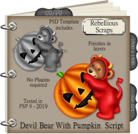 Devil Bear With Pumpkin Script