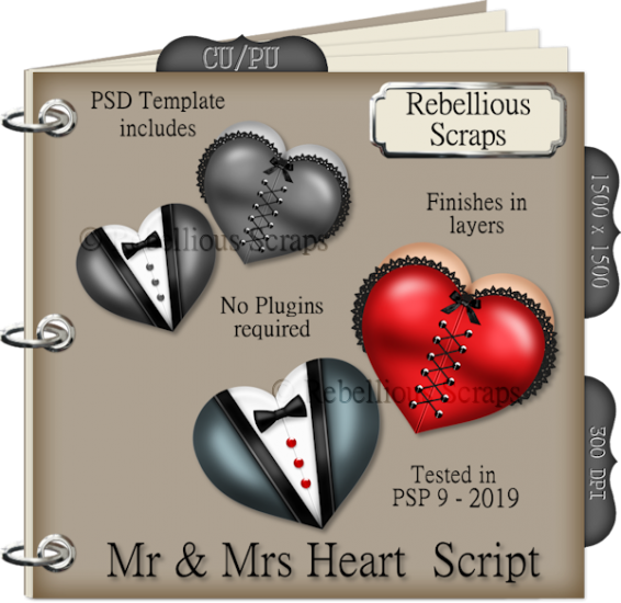 Mr & Mrs Heart Script - Click Image to Close