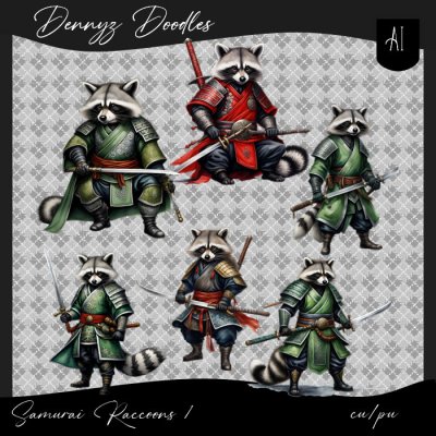 AI CU Samurai Raccoon 1