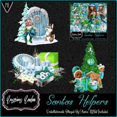 Santas Helpers Embellishments