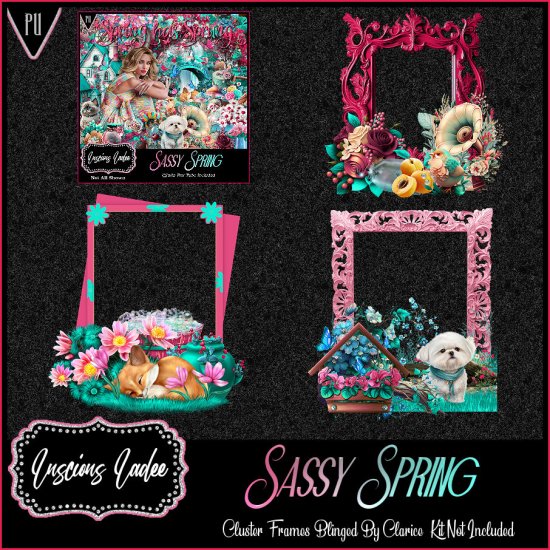 Sassy Spring Cluster Frames - Click Image to Close