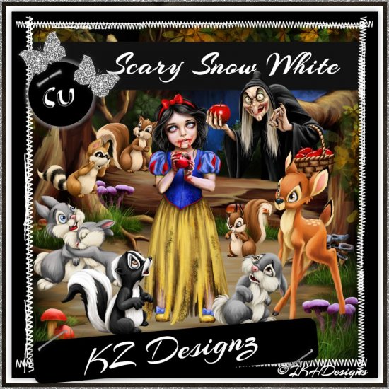 Scary Snow White CU - Click Image to Close