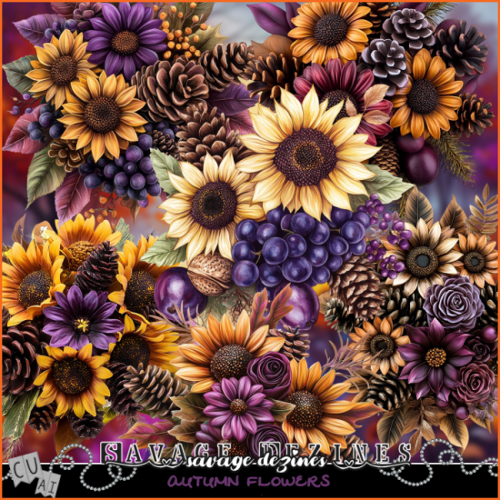 AI CU Autumn Flowers - Click Image to Close