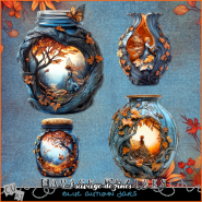 AI CU Blue Autumn Jars 1