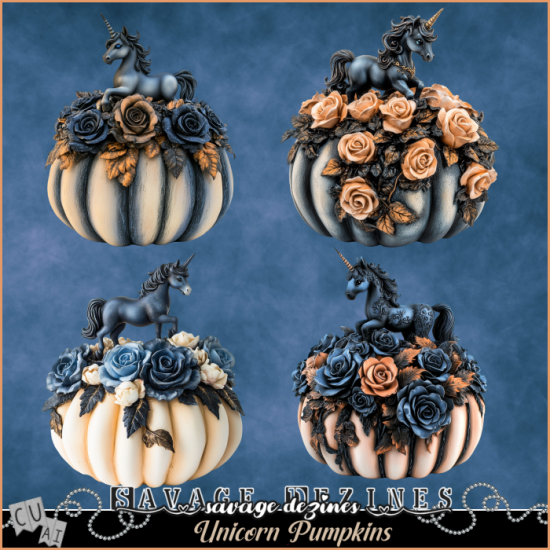 AI CU Unicorn Pumpkins 1 - Click Image to Close