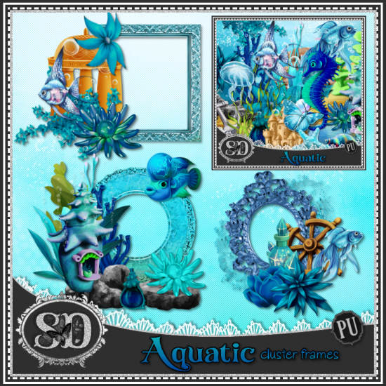 Aquatic Cluster Frames - Click Image to Close