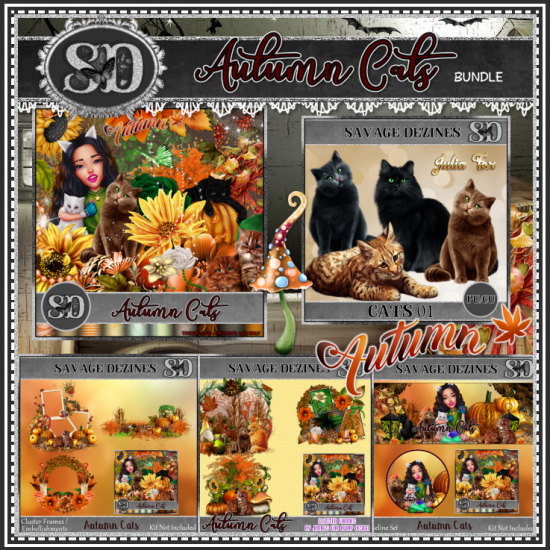 Autumn Cats Bundle - Click Image to Close