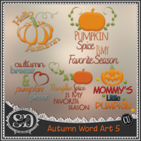 Autumn Word Art 5