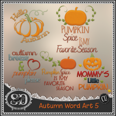Autumn Word Art 5