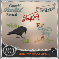 Autumn Word Art 6