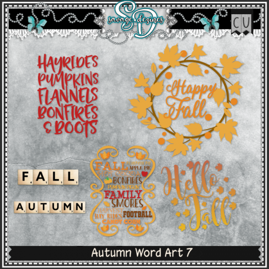 Autumn Word Art 7 - Click Image to Close
