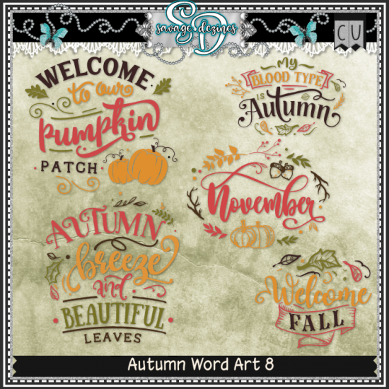 Autumn Word Art 8 - Click Image to Close