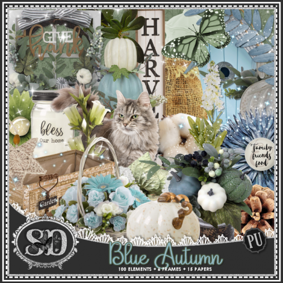 Blue Autumn Kit - Click Image to Close