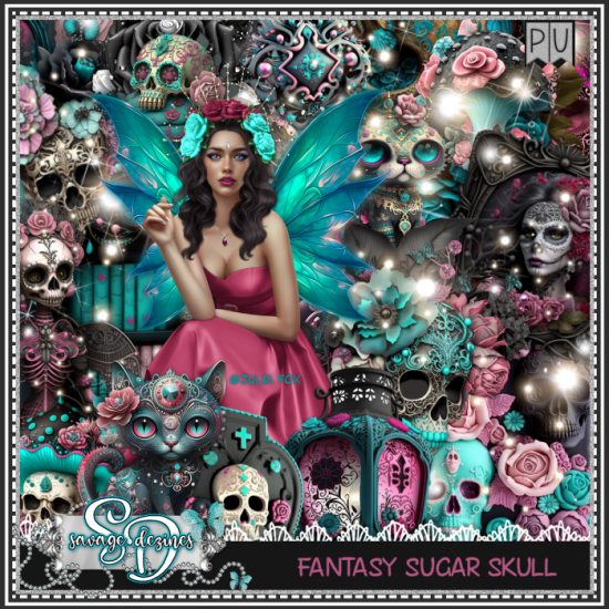 Fantasy Sugar Skull Kit - Click Image to Close
