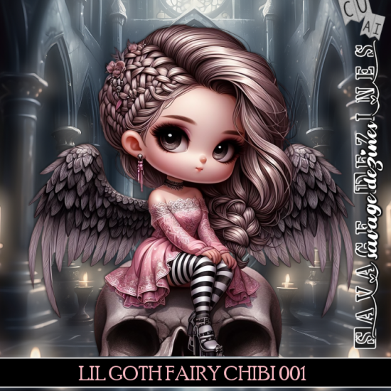 AI CU Lil Goth Fairy Chibi 001 - Click Image to Close