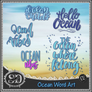 Ocean Word Art 1