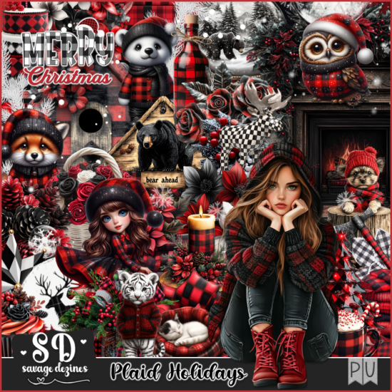 Plaid Holidays Kit - Click Image to Close