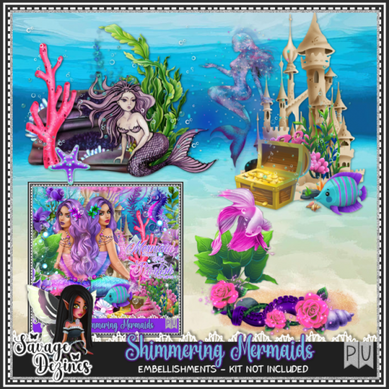 Shimmering Mermaids EMB1 - Click Image to Close