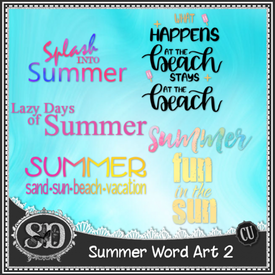 Summer Word Art 2 - Click Image to Close