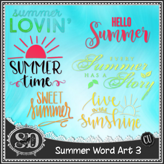 Summer Word Art 3 - Click Image to Close