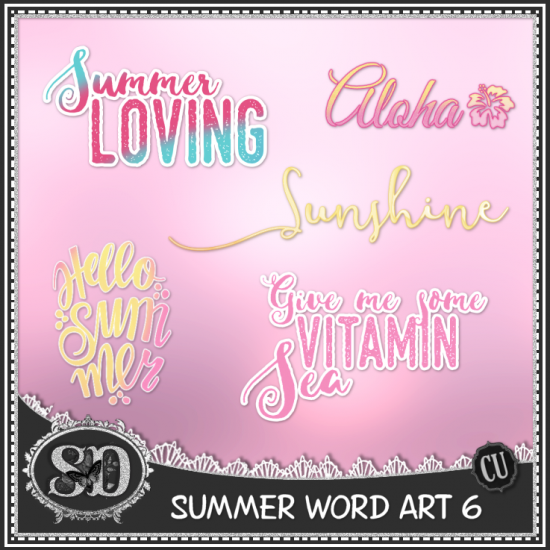 Summer Word Art 6 - Click Image to Close