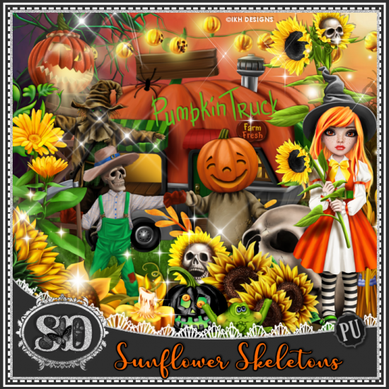 Sunflower Skeletons Kit - Click Image to Close