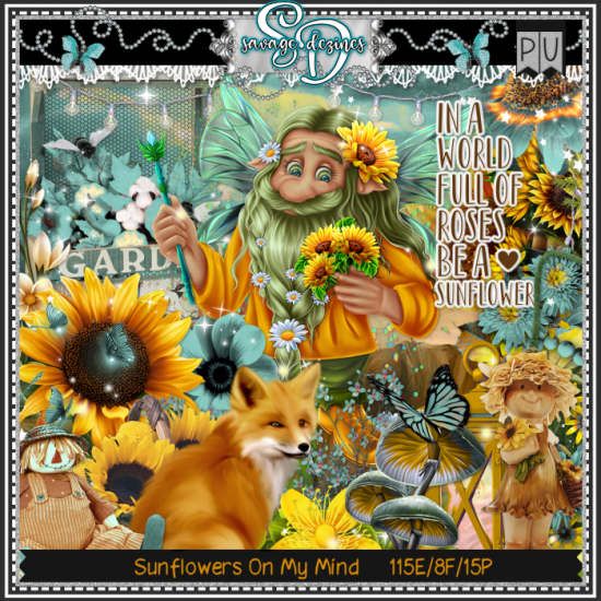 Sunflowers On My Mind Kit - Click Image to Close