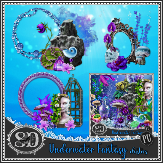 Underwater Fantasy Cluster Frames - Click Image to Close