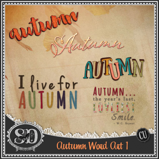 Autumn Word Art 1 - Click Image to Close