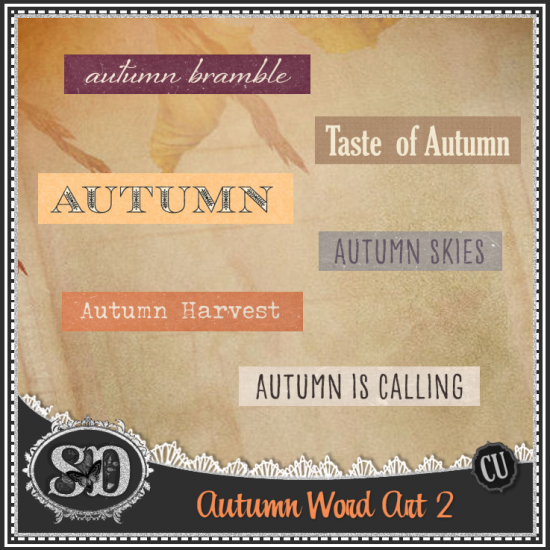 Autumn Word Art 2 - Click Image to Close