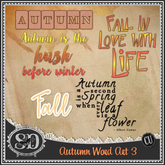 Autumn Word Art 3 - Click Image to Close