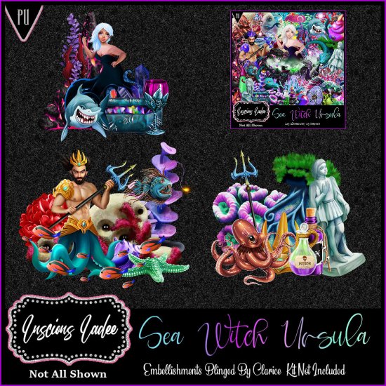 Sea Witch Ursula Embellishments - Click Image to Close