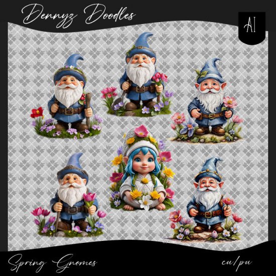 AI generated Spring gnomes - Click Image to Close