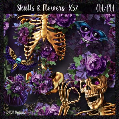 Skull & Flowers