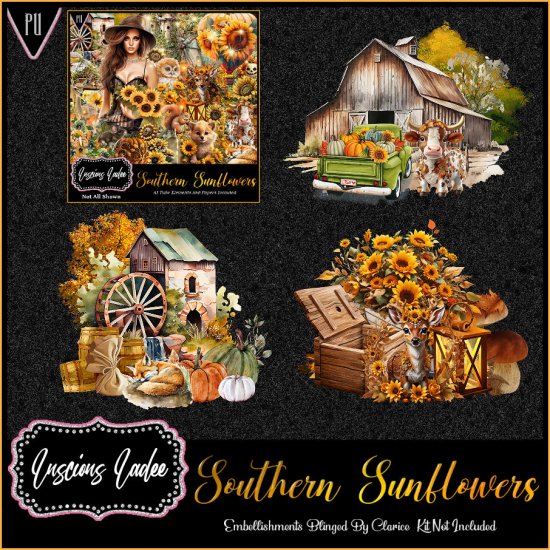 Southern Sunflowers Embellishments - Click Image to Close