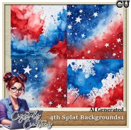4th July Splat Backgrounds