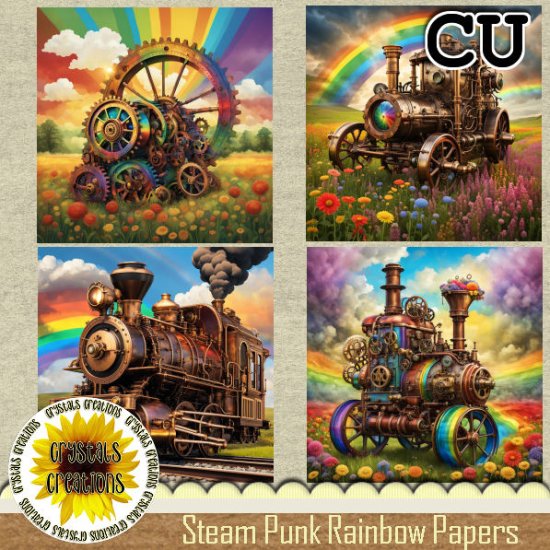 Steampunk Rainbow Papers - Click Image to Close