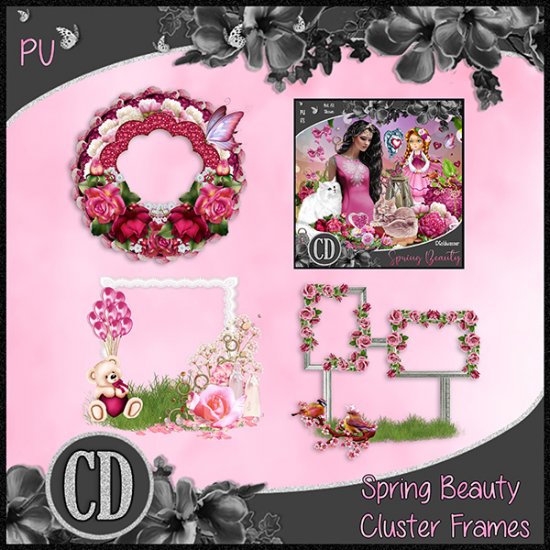 Spring Beauty Cluster Frames - Click Image to Close