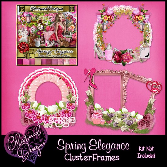 Spring Elegance Cluster Frames - Click Image to Close