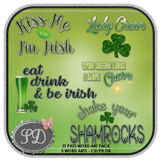 St Pats Word Art CU/PU - Click Image to Close