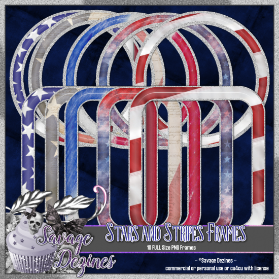 Stars and Stripes Frames - Click Image to Close