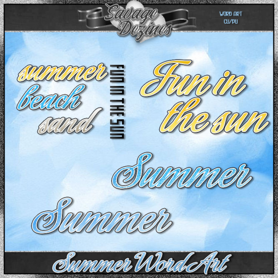 Summer Word Art CU - Click Image to Close