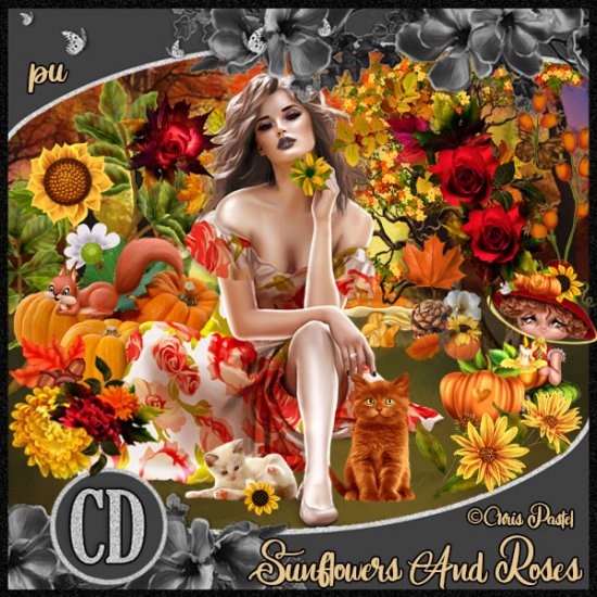 Sunflowers And Roses - Click Image to Close