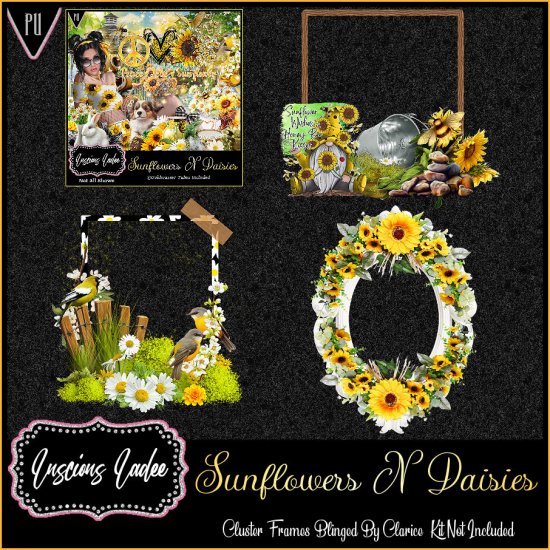 Sunflowers N Daisies Cluster Frames - Click Image to Close