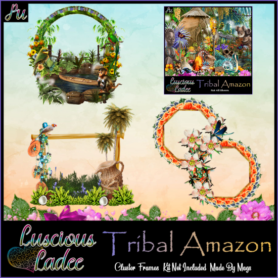 Tribal Amazon Cluster Frames - Click Image to Close