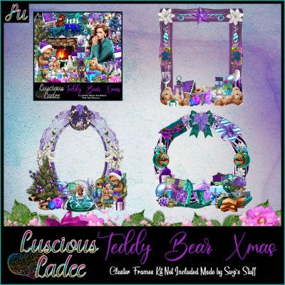 Teddy Bear Xmas Cluster Frames