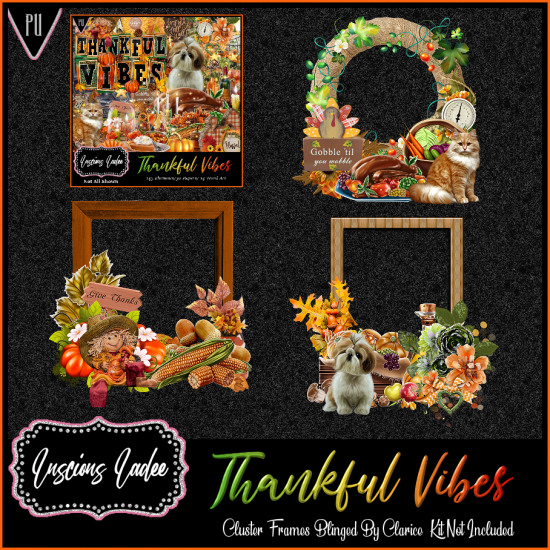 Thankful Vibes Cluster Frames - Click Image to Close