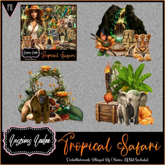 Tropical Safari Embellishments - Click Image to Close